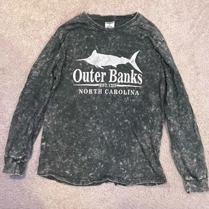 Outer Banks Vintage Acid-Washed Long Sleeve Tee
